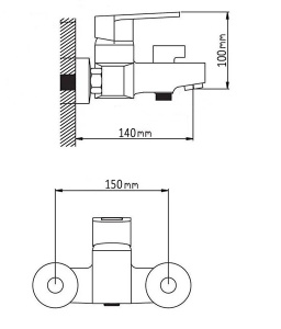 Смеситель для ванны Wisent WP3030-6