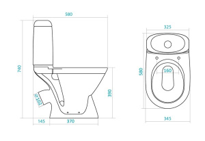 Напольный унитаз Santek Римини 1WH302130, белый