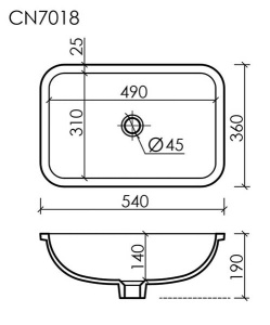 Умывальник CeramicaNova Element CN7018