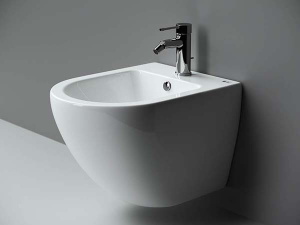 Подвесное биде CeramicaNova Metropol CN4003 с донным клапаном