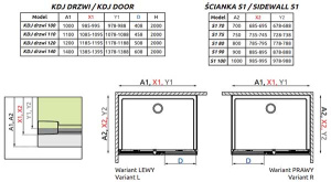 Фронтальная стенка Radaway Espera Pro KDJ front Wall 540