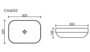 Умывальник CeramicaNova Element CN6055MB