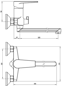 Смеситель для ванны Esko Budapest BT31A