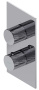 Смеситель встраиваемый Omnires Contour CT8036CR (2 функции) термостатический