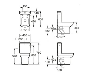 Напольный унитаз Roca Dama Senso Compacto, белый