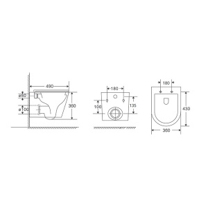 Подвесной унитаз Berges Vita Rimless 082255 с крышкой Soft Close