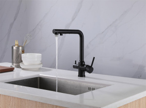 Смеситель для кухонной мойки Abber Emotion AF8814B с подключением к фильтру воды