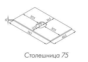 Тумба под умывальник Акватон Либерти 75 1A2795V0LYC70 / 100 1A279601LYC70 со столешницей, 75, дуб Эльвезия