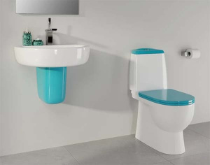 Напольный унитаз Sanita Best Color Sea SL DM (с крышкой SoftClose), белый