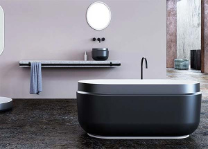 Ванна из искусственного камня Kolpa-san Boul FS Black, 165х85