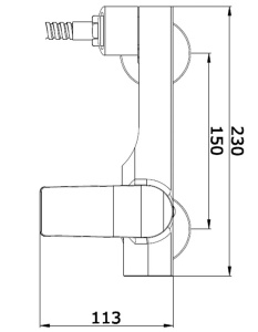 Смеситель для ванны Vieir V343531-C