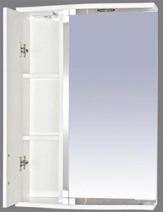 Шкаф-зеркало Misty Астра 55 / 60, 55х72/белый