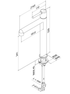Смеситель для умывальника Iddis Aiger AIGBL01i01