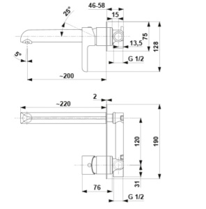 Смеситель встраиваемый Armatura Angelit 4729-810-00