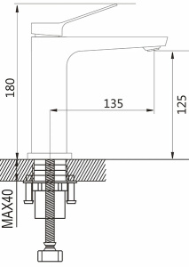 Смеситель для умывальника Shevanik S4401C