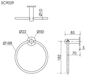Держатель для полотенец Sancos Base SC9029BG
