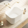 Умывальник Whitecross Lazurit белый матовый Solid Surface