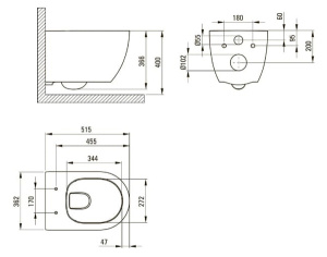 Подвесной унитаз Deante Round CGRD6ZPW