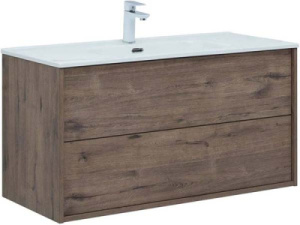 Тумба под умывальник Aquanet Lino 60 / 80 / 100 Flat дуб веллингтон, 100, дуб веллингтон