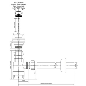 Сифон для умывальника McAlpine HC1L