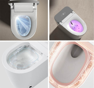 Умный приставной унитаз Cerutti Ester Smart CT10617 с функцией биде и импульсным смывом