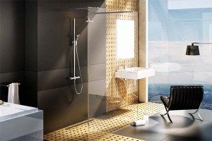 Душевое ограждение Ravak ST Walk-In Free профиль блестящий, 120х200, Transparent