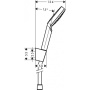 Душевая лейка со шлангом Hansgrohe Crometta 1jet 26567400