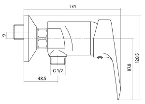 Смеситель для душа Cersanit Amet S951-027