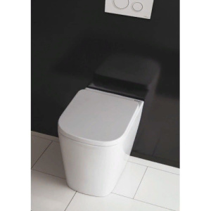 Приставной унитаз BelBagno Albano P-trap безободковый, белый