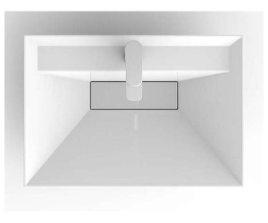 Умывальник Belux Фаворит 650 / 750 / 850 / 1000 / 1200 белый матовый Solid Surface, 100х50