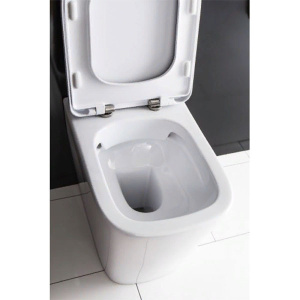 Приставной унитаз BelBagno Albano P-trap безободковый, белый