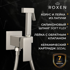 Смеситель встраиваемый Roxen Caspia 50096000-BN с гигиеническим душем