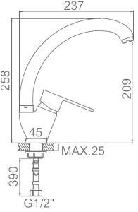 Смеситель для кухонной мойки Ledeme L5946