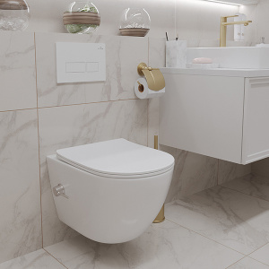 Подвесной унитаз Roxen Antares Bidet 530185-01X Rimless Soft Close с функцией биде