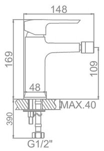 Смеситель для биде Ledeme L5058