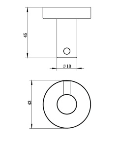 Крючок Whitecross Ergo CU2415CR / CU2415NIB, хром