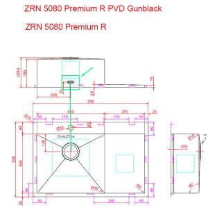 Кухонная мойка Zorg ZRN 5080 Premium L / R