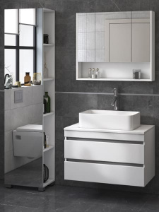 Шкаф-зеркало Vigo Urban 700 / 800, 70х70, белый