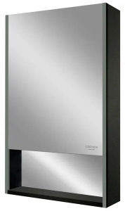 Шкаф-зеркало Континент Filit LED черный, 50х80, черный