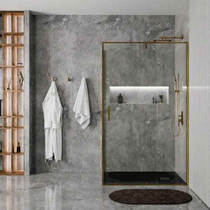 Душевая стенка WasserKraft Aisch 55P03-RP90 / 55P10-RP100 / 55P06-RP80 боковая, 100х200, прозрачный