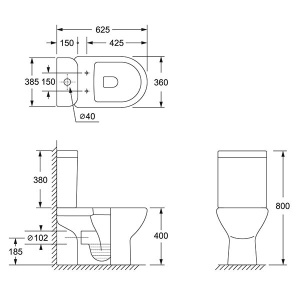 Напольный унитаз Lauter W224 / 2110224, белый