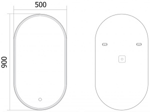 Зеркало Axus Soul, 50х90