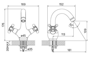 Смеситель для умывальника Iddis Sam SAMBR00i01