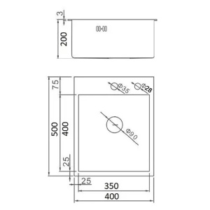 Кухонная мойка Wisent WS-34050B+WW405B+W302644B с коландером и дозатором