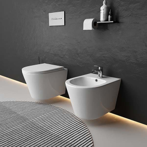 Подвесное биде CeramicaNova Forma CN3012 с донным клапаном