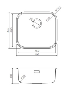 Кухонная мойка Omoikiri Omi 49-U-IN
