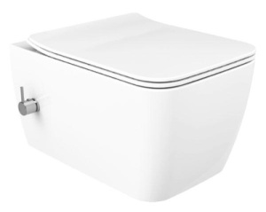 Подвесной унитаз CeraStyle Hera HC01706PH00 безободковый с функцией биде, белый
