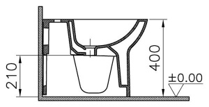 Напольное биде Vitra S20 5509B003-0288