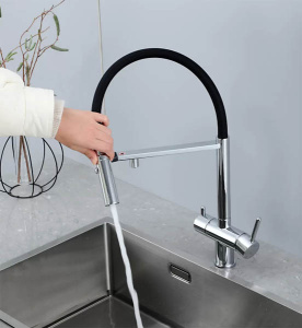 Cмеситель для кухонной мойки Gappo G4397-80 / G4397-83 / G4397-86 / G4397-89 под фильтр, хром, черный