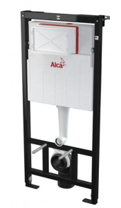 Комплект инсталляции AlcaPlast AM101/1120 с ароматизатором, кнопкой M270 / M271 / M272 и унитазом Roxen Cube Bidet 530135-01X, хром глянцевый